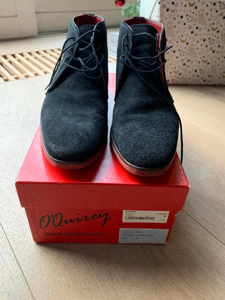 Herenschoenen O’quirey maat 38 donkerblauw suède, Kleding | Heren, Schoenen, Zo goed als nieuw, Blauw, Ophalen