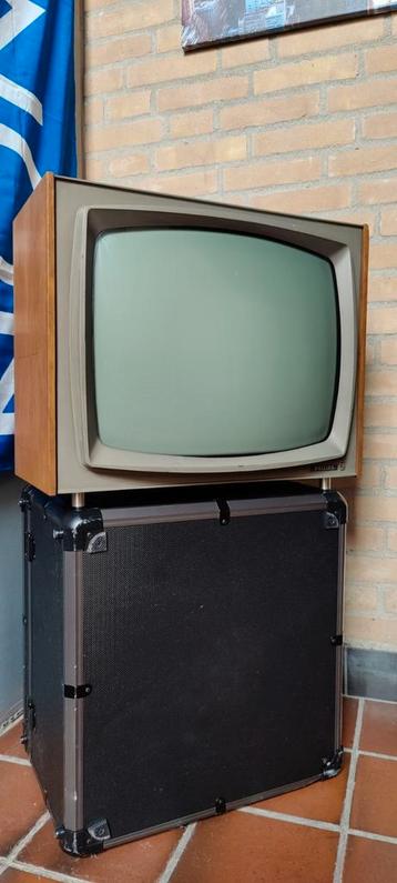 Vintage Philips TV 60'er / 70'er jaren - Werkt, houten kast. beschikbaar voor biedingen