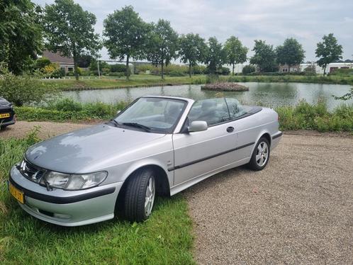 Saab 9-3 2.0 T Cabrio AUT 2002 Grijs, Auto's, Saab, Particulier, Saab 9-3, Benzine, F, Cabriolet, Automaat, Geïmporteerd, Zilver of Grijs