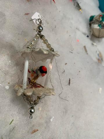 #kerst Vintage gablonzer Kerstbal Vogelkooi beschikbaar voor biedingen