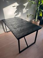 HACO eettafel - visgraat blad - 160 x 90, Huis en Inrichting, Tafels | Eettafels, Ophalen, Gebruikt, 50 tot 100 cm, Metaal