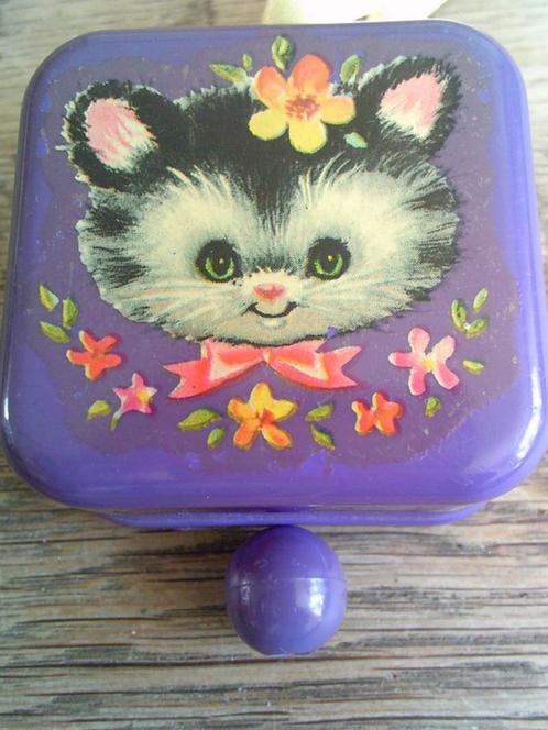 Muziekdoos met slaapliedje trekdoos vintage 1960, Antiek en Kunst, Curiosa en Brocante, Ophalen of Verzenden