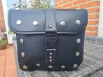 Zadeltassen motor - Leer met studs, Ophalen of Verzenden, Gebruikt