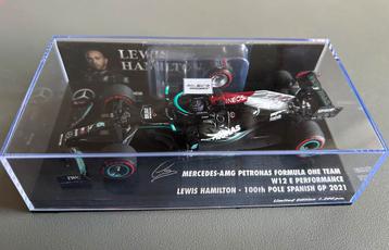 Lewis Hamilton 100th Pole Spanish GP 2021, Minichamps 1:43 beschikbaar voor biedingen