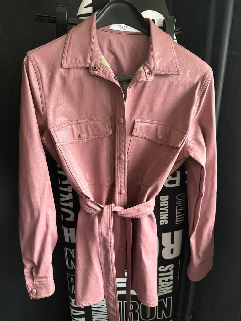 Lederlook blouse/jasje Costes, Ophalen of Verzenden, Zo goed als nieuw, Maat 38/40 (M), Roze