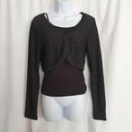 Mooi zwart vest met gouden glitterdraad. Mt M Merk Miss Etam, Maat 38/40 (M), ., Zwart, Ophalen of Verzenden
