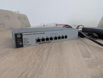 HP 1820-8G-PoE+ Switch (J9982A) – Incl. 19” rackmount beugel beschikbaar voor biedingen