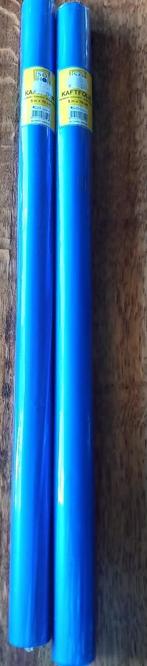 Nieuw in verpakking! 2 rollen kaftfolie / kadofolie, blauw, Ophalen of Verzenden, Nieuw