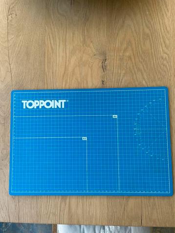 Toppoint snijmat blauw + securit kleine mat