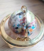 Gemstone Globe / Edelstenen wereldbol. Parelmoer&Edelstenen, Huis en Inrichting, Woonaccessoires | Wereldbollen, Ophalen, Zo goed als nieuw