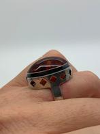 X672 Prachtige zilveren Fischland ring maat 17,5, Sieraden, Tassen en Uiterlijk, Antieke sieraden, Ophalen of Verzenden, Zilver