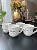 4 kopjes Riviera Maison “regular cappuccino”, Ophalen of Verzenden, Overige stijlen, Kop(pen) en/of Schotel(s), Glas
