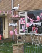 Te huur ooievaar op nest verlichting baby huren goedkoop, Verzenden, Nieuw, Geboortebord