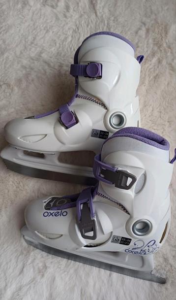 Oxelo decathlon kinder kunstschaatsen wit lila maat 32 33 34 beschikbaar voor biedingen