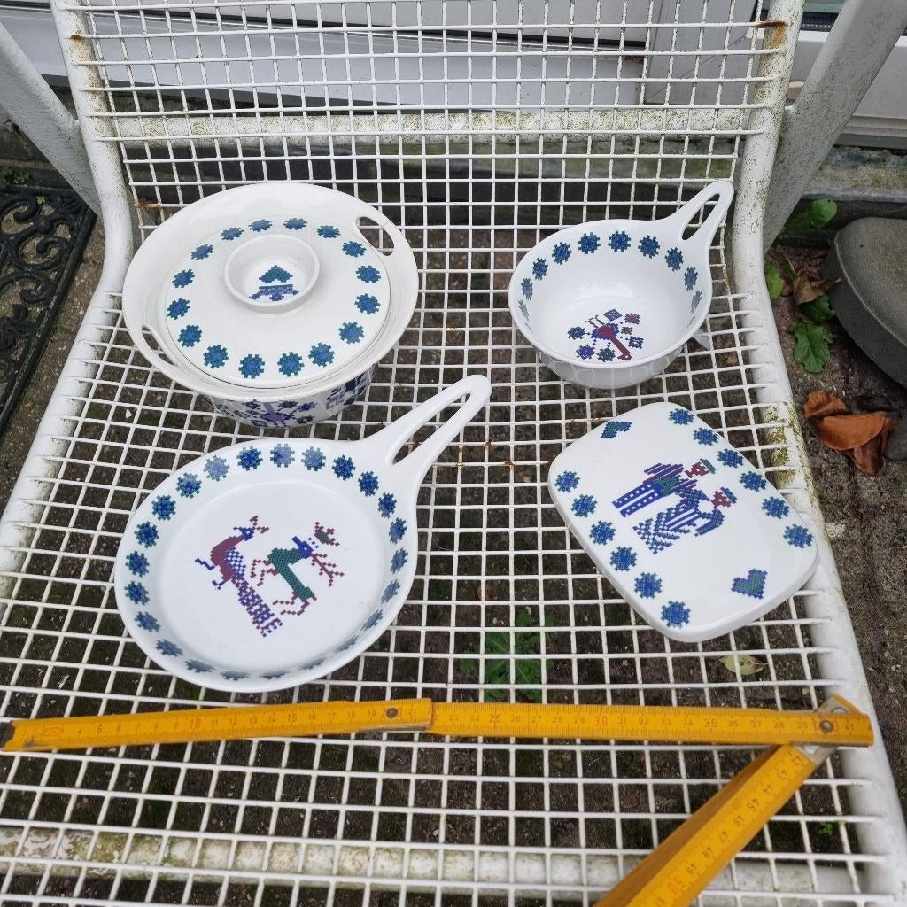 Vintage Figgjo Flint Menu uit Noorwegen, Huis en Inrichting, Ophalen of Verzenden, Glas, Overige stijlen