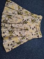 gebloemde linnen rok, Kleding | Dames, Rokken, Ophalen of Verzenden, Zo goed als nieuw, Maat 38/40 (M), Onder de knie