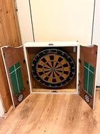 Dunlop Dartbord met Houten Kast - Vintage, Sport en Fitness, Darts, Ophalen of Verzenden, Gebruikt, Dartbord