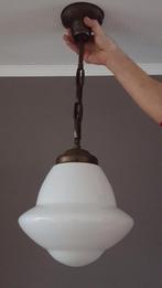 Vintage retro hanglamp melkglas, Ophalen, Minder dan 50 cm