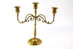 Vintage messing kandelaar 3 armen, Antiek en Kunst, Ophalen of Verzenden, Overige materialen