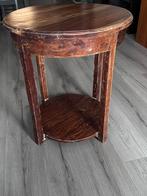 Vintage Houten Bijzettafel, Gebruikt, Rond, VINTAGE, 60 cm of meer