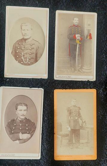 19e Eeuwse Militaire Foto's (4 stuks) beschikbaar voor biedingen