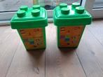 2 Lego Opbergbakken Groen 25cm met Deksel, Ophalen of Verzenden