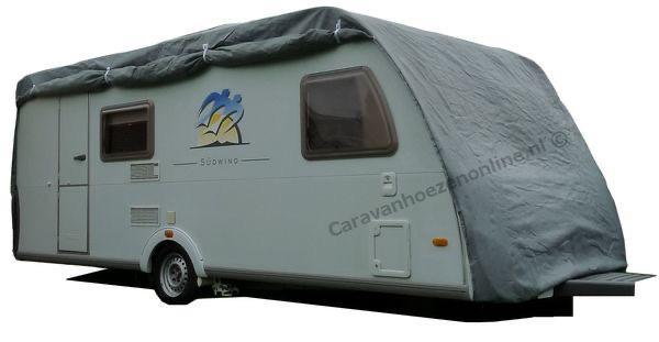 Caravanhoes grijs 235 x 430cm, Caravans en Kamperen, Caravan accessoires, Gebruikt, Ophalen of Verzenden