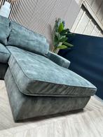 Velvet Velours U-Bank / Hoekbank - Groen - 400cm, Huis en Inrichting, Ophalen, -, Royale Velvet velours U Bank Hoekbank Groen Plofbank