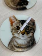 Karlsson Wandklok met Kattenprint, Huis en Inrichting, Ophalen of Verzenden, Zo goed als nieuw, Analoog, Wandklok