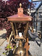 Lamp messing-koper XL op voet, geweldige uitstraling!!, Ophalen of Verzenden