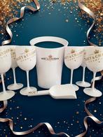 6 MOËT & CHANDON   glazen + Ice-Bucket + GRATIS ijsschep ‼️, Ophalen of Verzenden, Nieuw, Overige typen
