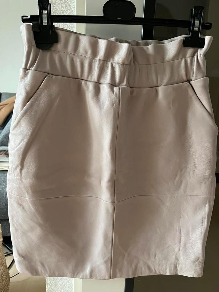DANTE6 rok NW echt zacht leer off white/nude mt2 = mt36/38, Kleding | Dames, Rokken, Nieuw, Maat 36 (S), Roze, Onder de knie, Ophalen of Verzenden