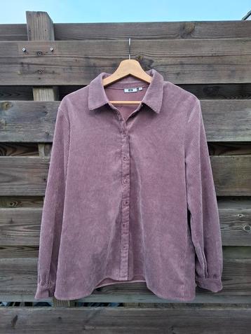 WE Dames Blouse XL Lila Ribstof Herfst/Winter beschikbaar voor biedingen