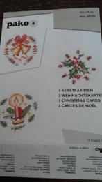 3 patronen voor een kerstkaart met restgaren, Hobby en Vrije tijd, Borduren en Borduurmachines, Handborduren, Patroon, Ophalen of Verzenden