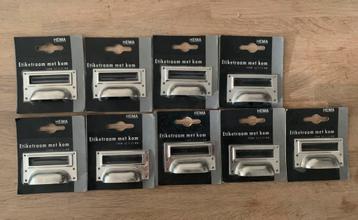 9 x etiketraam met kom handgrepen handgreep lade kast 62 x35 beschikbaar voor biedingen
