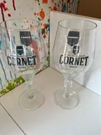 Cornet bierglazen set van 2 glazen, Verzamelen, Ophalen of Verzenden, Nieuw, Glas of Glazen, Overige merken