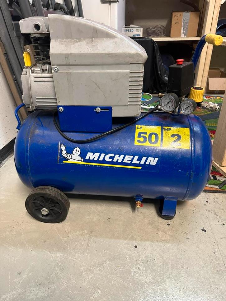 Michelin Compressor 50L, Doe-het-zelf en Verbouw, Compressors, Zo goed als nieuw, 6 tot 10 bar, 25 tot 100 liter, Minder dan 200 liter/min