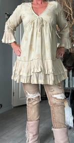 Ibizamode , tuniek jurkje , maat 38/40, Maat 38/40 (M), Beige, Nieuw, Ibizamode
