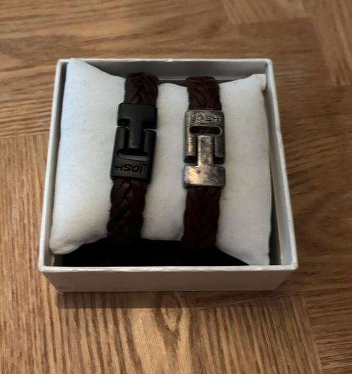 Twee Josh Armbanden, Sieraden, Tassen en Uiterlijk, Armbanden, Zo goed als nieuw, Leer, Zwart, Ophalen of Verzenden