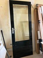 Hardhouten buitendeuren met dubbelglas, Ophalen, Zo goed als nieuw, Buitendeur, 200 tot 215 cm