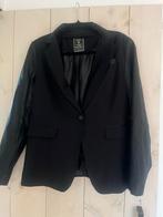 Zwart jasje met leren mouwen, Maat 38/40 (M), Zwart, Ophalen of Verzenden, Zo goed als nieuw