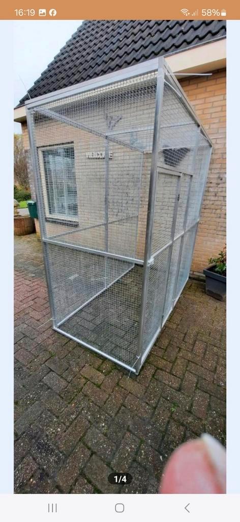 Kippenren van aluminium gazen panelen, Dieren en Toebehoren, Pluimvee | Toebehoren, Kippenhok of Kippenren, Ophalen