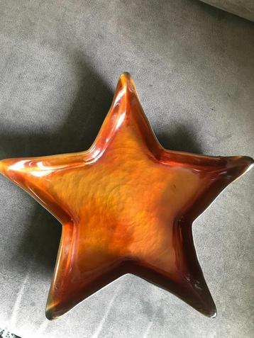 Schaal vintage glas/keramiek /Zeester. beschikbaar voor biedingen