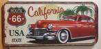 Route 66 California auto XXXL reclamebord van metaal deco, Info@deconoord.nl, Verzenden, Deco Noord, Nieuw