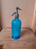 Blauwe Franse antieke Amsterdam frisdrankfles, Ophalen of Verzenden