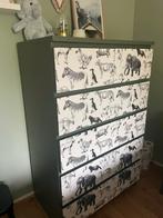 Ikea Malm Commode - Dierenprint, Huis en Inrichting, Kasten | Ladekasten, Kunststof, 5 laden of meer, 100 tot 150 cm, Zo goed als nieuw