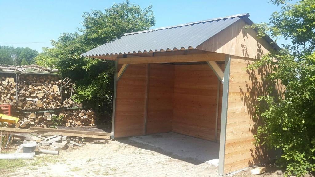 schuilstallen 40mm massief vanaf 2850,- € incl. montage, Weidegang, 2 of 3 paarden of pony's