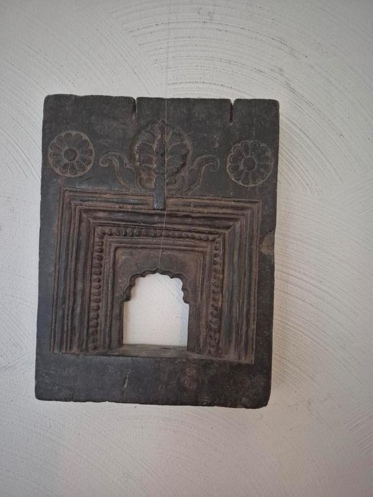 Authentiek Indiaas Houtsnijwerk, Antiek en Kunst, Antiek | Overige Antiek, Ophalen of Verzenden