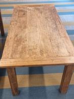 Massief houten tafel, Ophalen, 50 tot 100 cm, Zo goed als nieuw, Vijf personen of meer