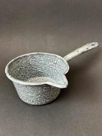Grijs Gewolkt Emaille Steel/Juspannetje, Ophalen of Verzenden